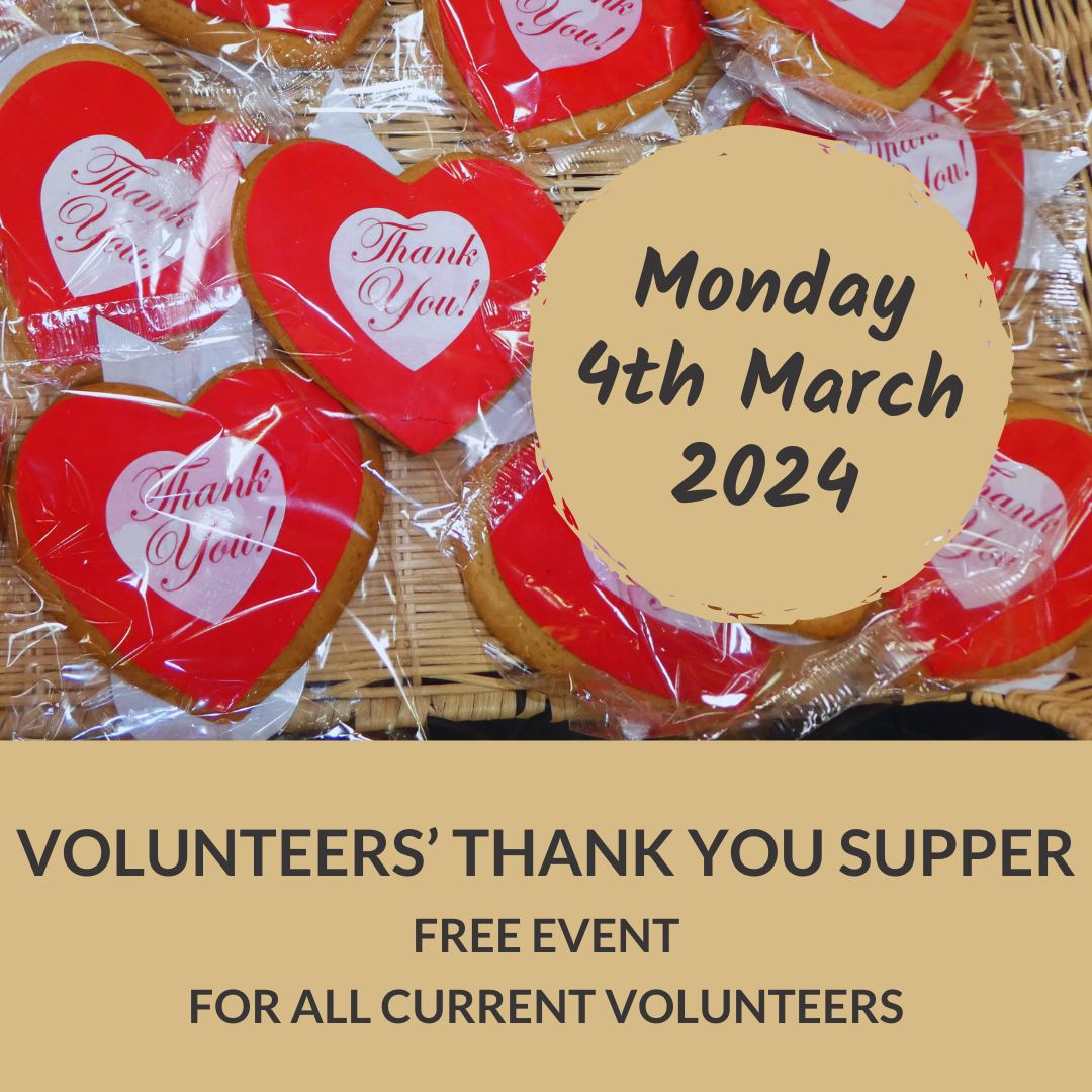 Volunteers' Thank You Supper - Monday 4th March 2024